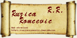 Ružica Romčević vizit kartica